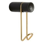 Woud Around wall hanger, small, black painted oak - brass