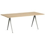 Tables de salle à manger, Table Pyramid 02, beige - chêne laqué mat, Naturel