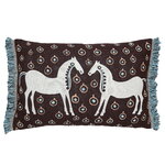Musta Tamma cushion cover, 40 x 60 cm, brown - blue