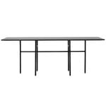 Tables de salle à manger, Table Snaregade, 200 x 90 cm, chêne noir, Noir