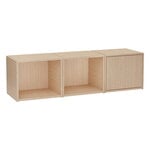 Woud Bricks shelving system A, white lacquered oak