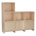 Woud Bricks shelving system F, white lacquered oak
