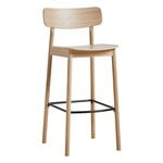 Woud Soma bar stool, 75 cm, white lacquered oak