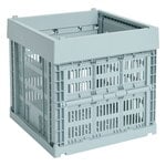 HAY Colour Crate kori, Cube, kierrätysmuovi, dusty blue