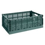 HAY Colour Crate kori, L, kierrätysmuovi, dark green