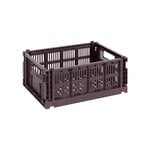 HAY Colour Crate, M, plastica riciclata, bordeaux