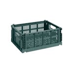 HAY Colour Crate, M, plastica riciclata, verde scuro