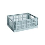 HAY Colour Crate, M, plastica riciclata, blu polvere