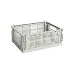 HAY Colour Crate, M, plastica riciclata, grigio