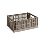 HAY Colour Crate, M, plastica riciclata, grigio caldo