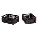 HAY Colour Crate Mini kori, kierrätysmuovi, 2 kpl, bordeaux