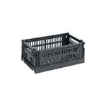 HAY Colour Crate, S, plastica riciclata, carbone