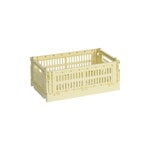 HAY Colour Crate, S, plastica riciclata, giallo chiaro