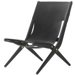 Saxe lounge chair, black oak - black leather Saxe lounge chair, black oak - black leather