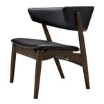 Armchairs & lounge chairs, No 7 Lounge chair, fully upholstered, dark oiled oak - black lea, Brown