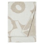 Unikko bath towel, beige - white Unikko bath towel, beige - white