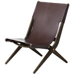 Saxe lounge chair, brown oak - brown leather Saxe lounge chair, brown oak - brown leather