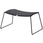 Outdoor lounge chairs, Breeze footstool, black, Black