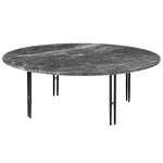 Tavolino IOI, 100 cm, nero - marmo grigio