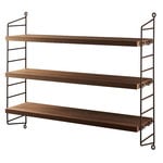 String Pocket shelf, teak - brown String Pocket shelf, teak - brown