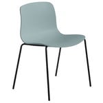 Dining chairs, About A Chair AAC16, black - dusty blue, Light blue