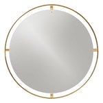 Specchi da parete, Specchio Nimbus 110 cm, ottone lucidato, Oro