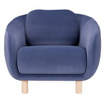 Bobo Velvet lounge chair, lavender - birch Bobo Velvet lounge chair, lavender - birch
