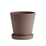 Hay Flowerpot ruukku ja lautanen, M, terrakotta