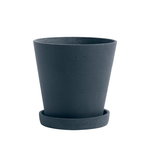 Flowerpot and saucer, M, dark blue Flowerpot and saucer, M, dark blue