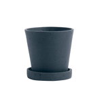 Flowerpot and saucer, S, dark blue Flowerpot and saucer, S, dark blue