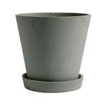 Vasi per esterni, Vaso e sottovaso Flowerpot, XL, verde, Verde