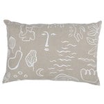 Decorative cushions, Onnenmaa cushion cover, 40 x 60 cm, beige - white, Beige
