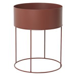 Plant Box, round, red brown Plant Box, round, red brown