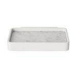 Shower tray, white marble