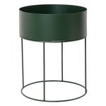 Ferm Living Fioriera Plant Box, rotonda, verde scuro
