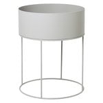 Plant stands, Plant Box, round, light grey, Gray