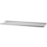 Shelving units, String metal shelf 20 cm, low, grey, Gray