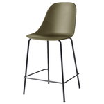 Harbour counter side chair 63 cm, olive - black steel Harbour counter side chair 63 cm, olive - black steel