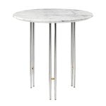 Tavolino IOI, 50 cm, cromo - marmo bianco