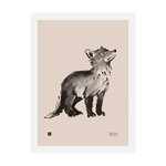 Poster, Poster Cucciolo di Volpe 30 x 40 cm, rosa antico, Nero Poster, Poster Cucciolo di Volpe 30 x 40 cm, rosa antico, Nero