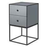 Side & end tables, Frame 35 sideboard with 2 drawers,  dark grey, Gray