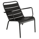 Outdoor lounge chairs, Luxembourg low armchair, liquorice, Black