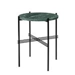 TS coffee table, 40 cm, black - green marble