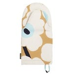 Pieni Unikko oven mitten, beige-off white-blue Pieni Unikko oven mitten, beige-off white-blue