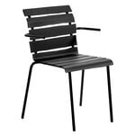 Patio chairs, Aligned chair with armrests, black, Black