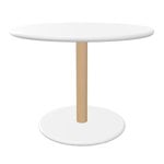 Side & end tables, Common low table, 60 cm, matt beech - white, White