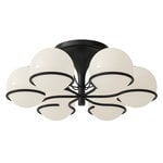 Lampade da soffitto, Lampada da soffitto Model 2042/6, 20 cm, nera, Bianco e nero
