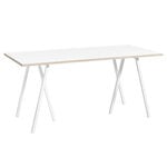 Tables de salle à manger, Table Loop Stand 160 cm, blanc, Blanc
