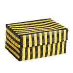 Storage containers, Maxim Stripe box, S, yellow - black, Black