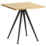 HAY Pyramid café table 21, 70 x 70 cm, black - matt lacquered oak